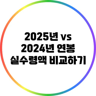 2025년 vs 2024년 연봉 실수령액 비교하기