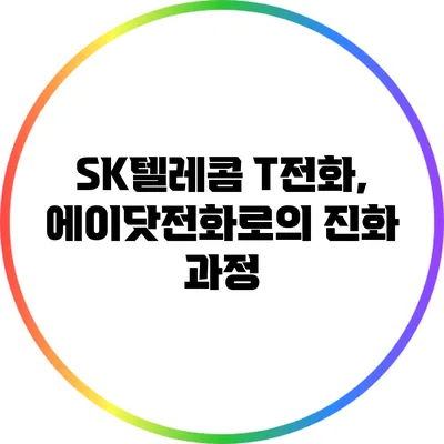 SK텔레콤 T전화, 에이닷전화로의 진화 과정