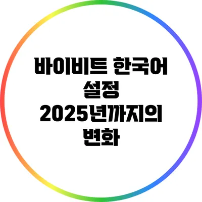 바이비트 한국어 설정: 2025년까지의 변화