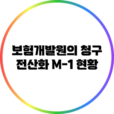 보험개발원의 청구 전산화 M-1 현황