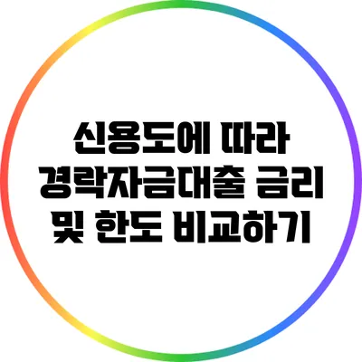 신용도에 따라 경락자금대출 금리 및 한도 비교하기