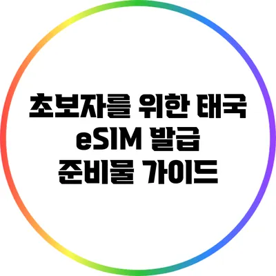 초보자를 위한 태국 eSIM 발급 준비물 가이드