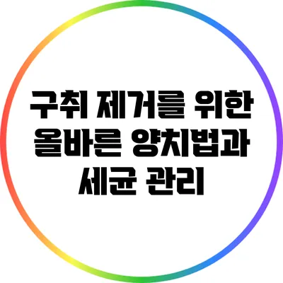 구취 제거를 위한 올바른 양치법과 세균 관리