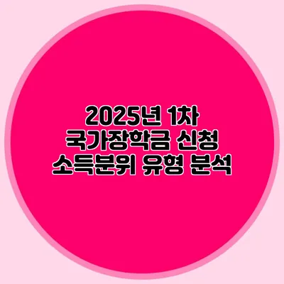 2025년 1차 국가장학금 신청 소득분위 유형 분석