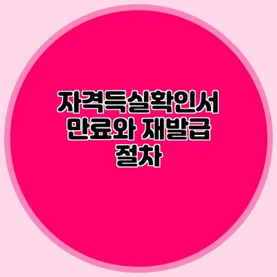 자격득실확인서 만료와 재발급 절차