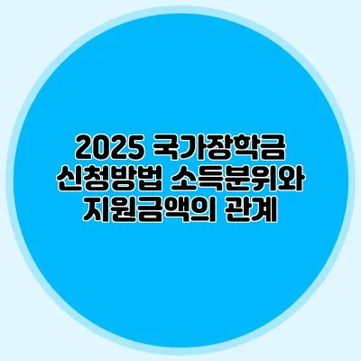 2025 국가장학금 신청방법 소득분위와 지원금액의 관계