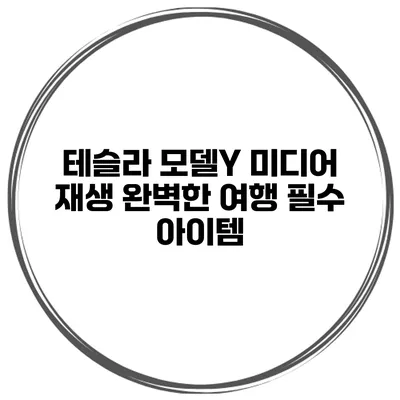 테슬라 모델Y 미디어 재생 완벽한 여행 필수 아이템